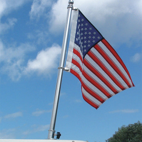 Stainless Steel Deluxe Boat Flag Pole - 18"