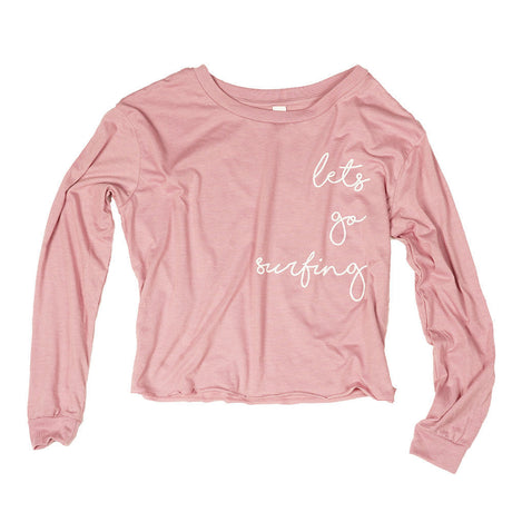 Bart's "Let's Go Surfing" Women's Long Sleeve Tee